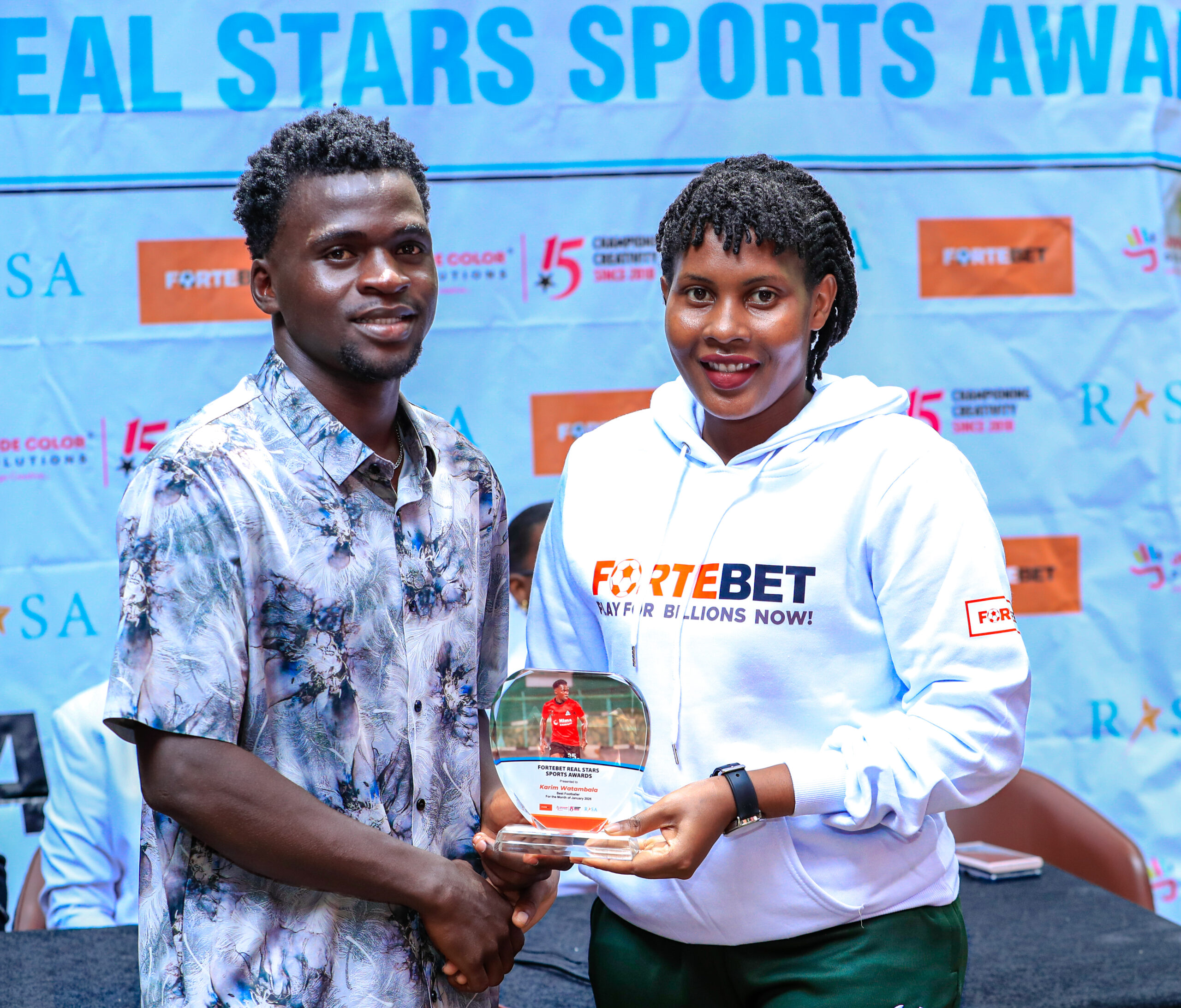 Watambala shines at Fortebet Real Stars Awards. 